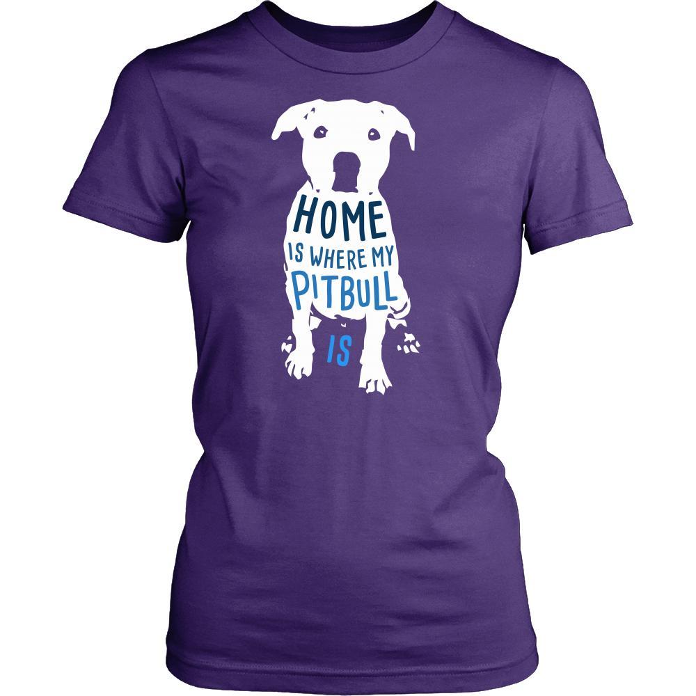 Home is where my Pitbull is - Dogs T Shirt-T-shirt-Teelime | shirts-hoodies-mugs