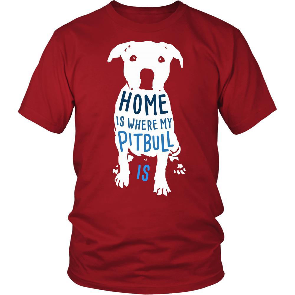 Home is where my Pitbull is - Dogs T Shirt-T-shirt-Teelime | shirts-hoodies-mugs