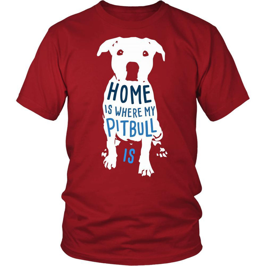 Home is where my Pitbull is - Dogs T Shirt-T-shirt-Teelime | shirts-hoodies-mugs