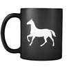 Horse Animal Illustration 11oz Black Mug-Drinkware-Teelime | shirts-hoodies-mugs