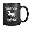 Horse Horses Are Like Potato Chips 11oz Black Mug-Drinkware-Teelime | shirts-hoodies-mugs
