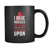 Horse I ride horses because punching people is frowned upon 11oz Black Mug-Drinkware-Teelime | shirts-hoodies-mugs