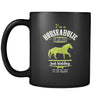 Horse I'm a horseaholic on the road to recovery just kidding I'm on my way to go riding 11oz Black Mug-Drinkware-Teelime | shirts-hoodies-mugs