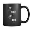 Horse Live Laugh Love Ride 11oz Black Mug-Drinkware-Teelime | shirts-hoodies-mugs