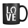 Horse LOVE 11oz Black Mug-Drinkware-Teelime | shirts-hoodies-mugs