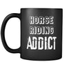 Horse riding Horse riding Addict 11oz Black Mug-Drinkware-Teelime | shirts-hoodies-mugs