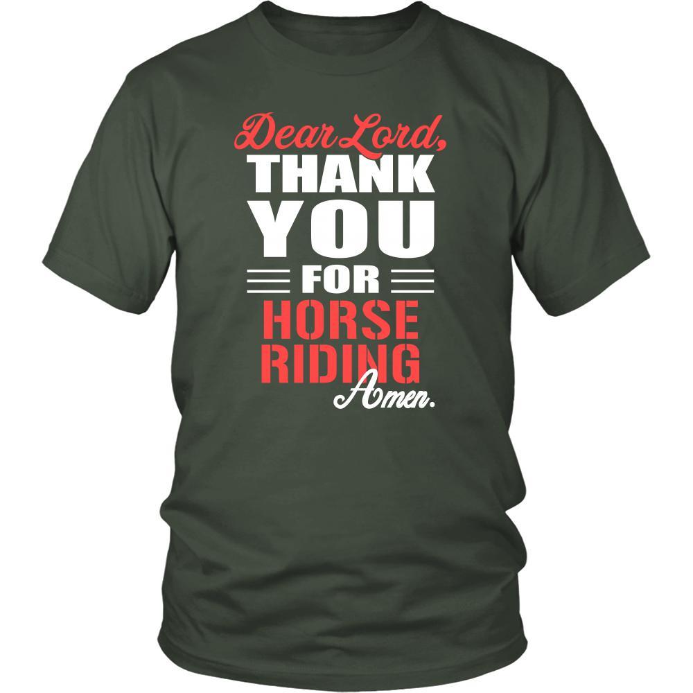 Horse riding Shirt - Dear Lord, thank you for Horse riding Amen- Hobby-T-shirt-Teelime | shirts-hoodies-mugs