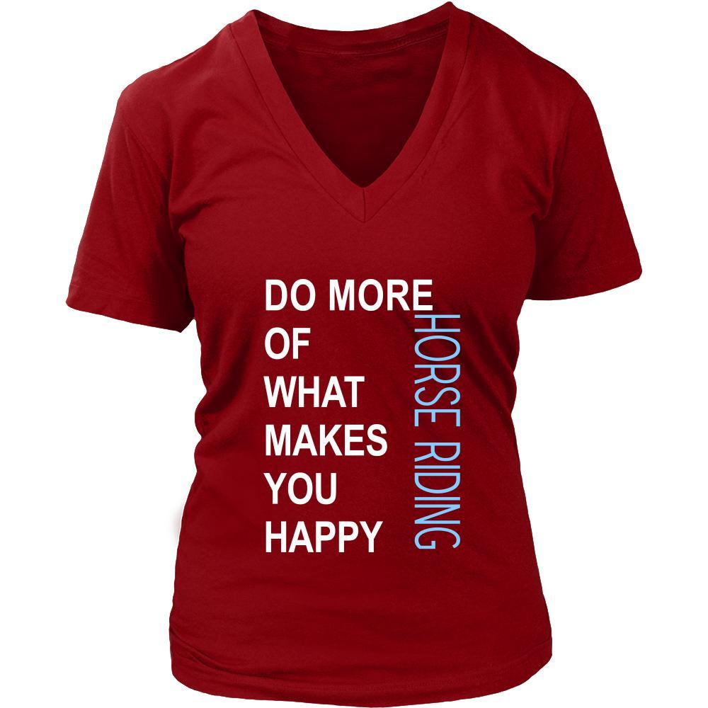 Horse riding Shirt - Do more of what makes you happy Horse riding- Hobby Gift-T-shirt-Teelime | shirts-hoodies-mugs