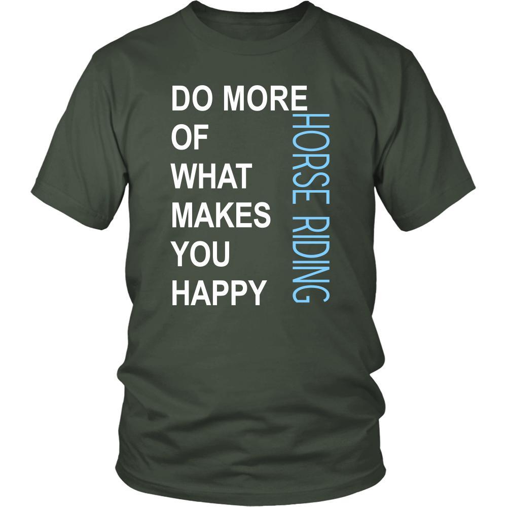 Horse riding Shirt - Do more of what makes you happy Horse riding- Hobby Gift-T-shirt-Teelime | shirts-hoodies-mugs
