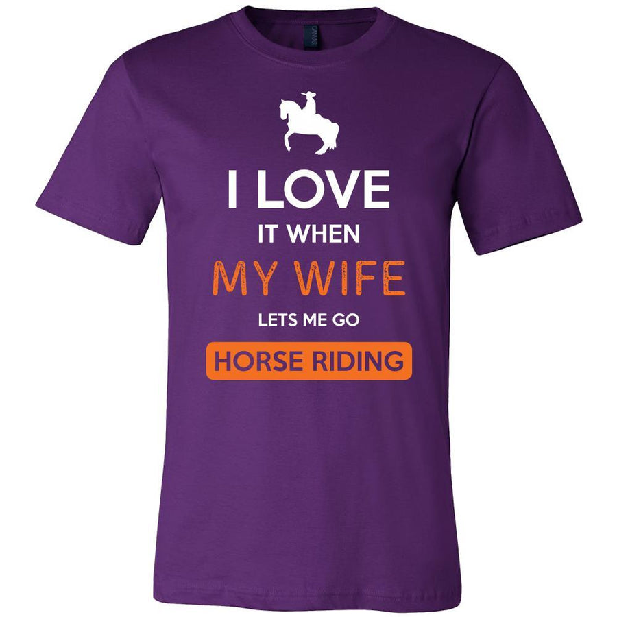 Horse riding Shirt - I love it when my wife lets me go Horse riding - Hobby Gift-T-shirt-Teelime | shirts-hoodies-mugs
