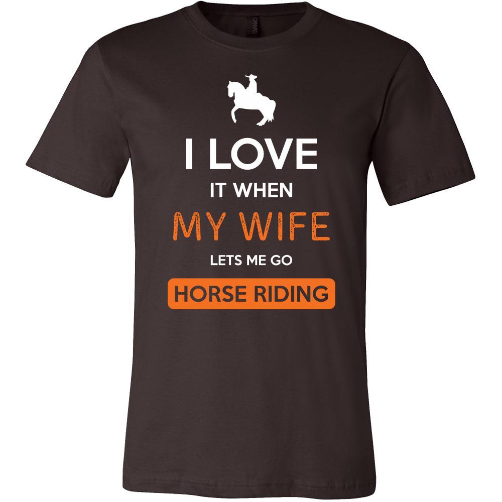 Horse riding Shirt - I love it when my wife lets me go Horse riding - Hobby Gift-T-shirt-Teelime | shirts-hoodies-mugs