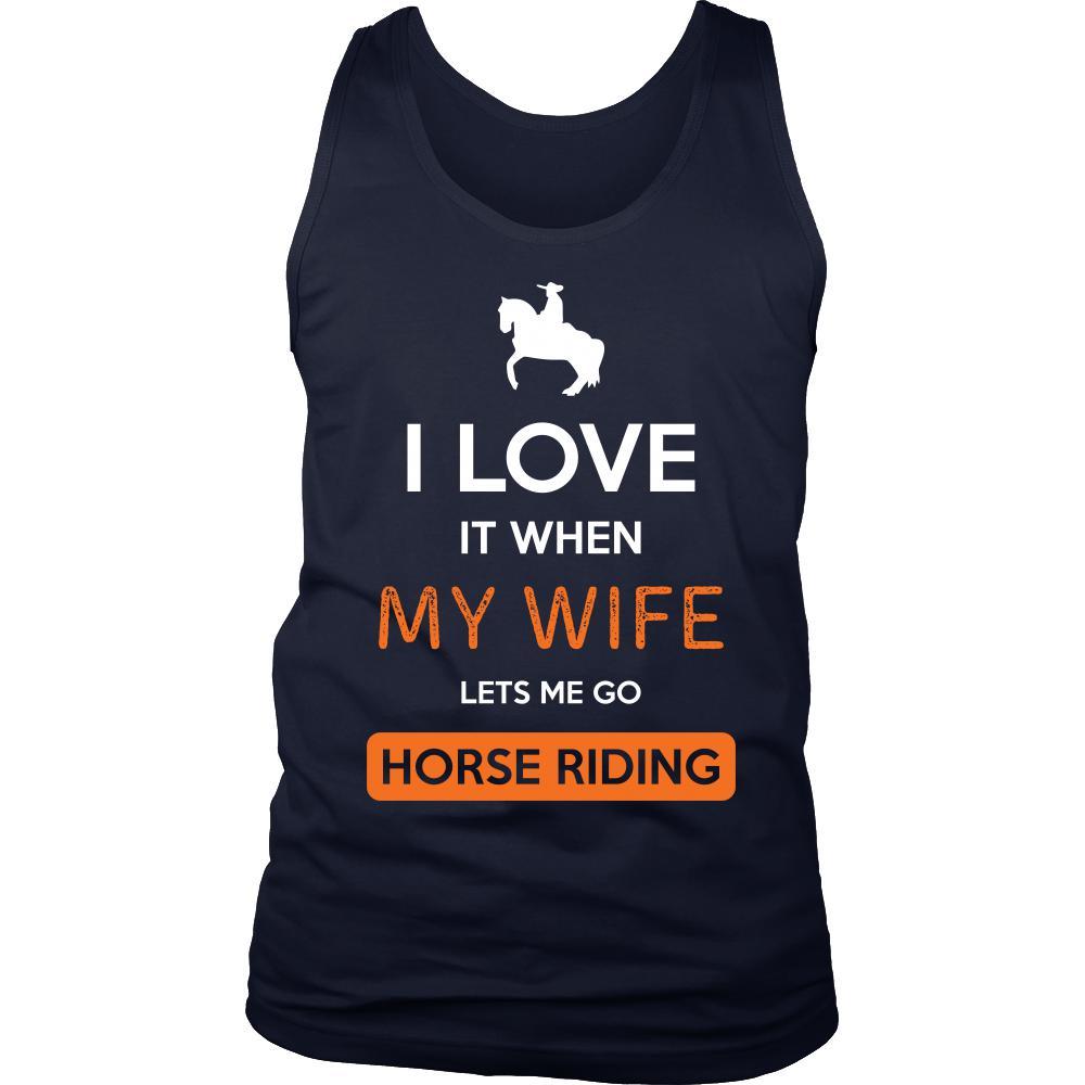 Horse riding Shirt - I love it when my wife lets me go Horse riding - Hobby Gift-T-shirt-Teelime | shirts-hoodies-mugs