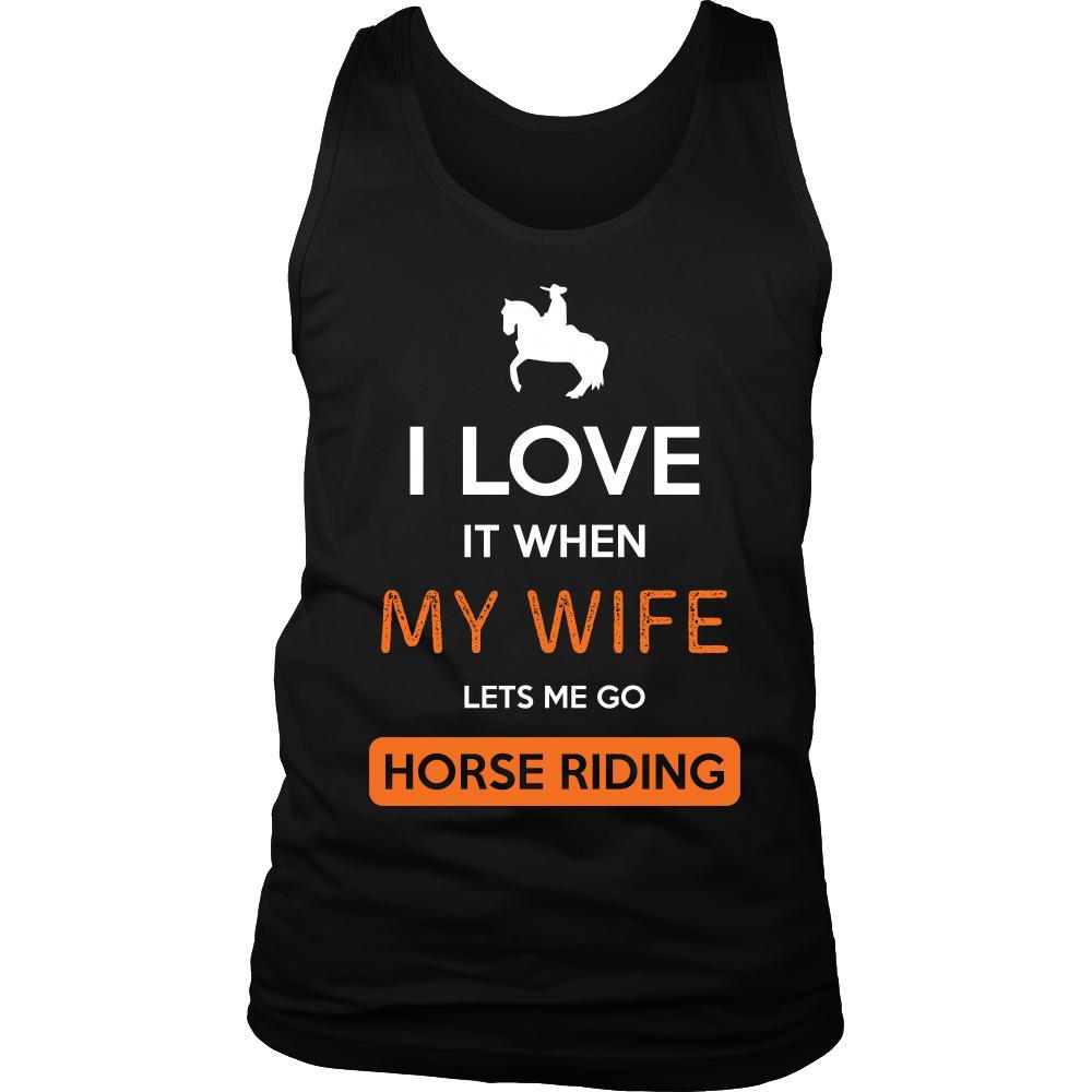 Horse riding Shirt - I love it when my wife lets me go Horse riding - Hobby Gift-T-shirt-Teelime | shirts-hoodies-mugs