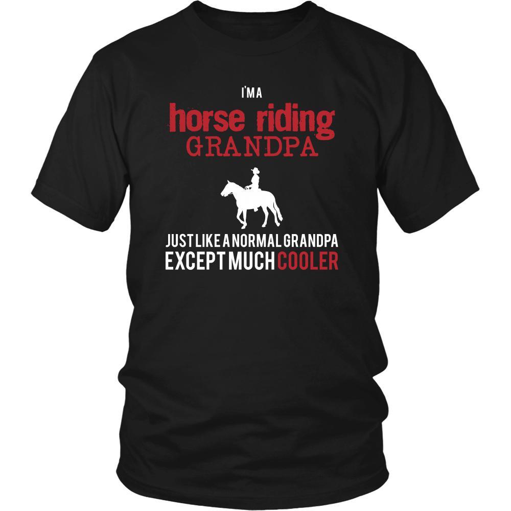 Horse riding Shirt - I'm a horse riding grandpa just like a normal grandpa except much cooler Grandfather Hobby Gift-T-shirt-Teelime | shirts-hoodies-mugs