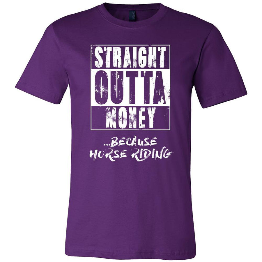 Horse riding Shirt - Straight outta money ...because Horse riding- Hobby Gift-T-shirt-Teelime | shirts-hoodies-mugs