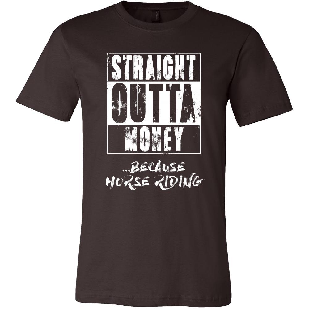 Horse riding Shirt - Straight outta money ...because Horse riding- Hobby Gift-T-shirt-Teelime | shirts-hoodies-mugs