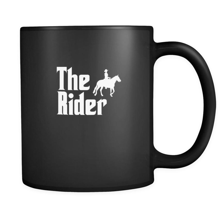 Horse riding The Rider 11oz Black Mug-Drinkware-Teelime | shirts-hoodies-mugs