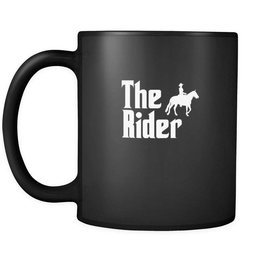 Horse riding The Rider 11oz Black Mug-Drinkware-Teelime | shirts-hoodies-mugs