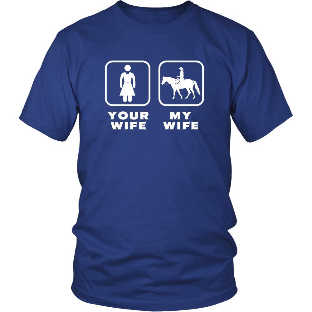 Horse Riding - Your wife My wife - Father's Day Hobby Shirt-T-shirt-Teelime | shirts-hoodies-mugs