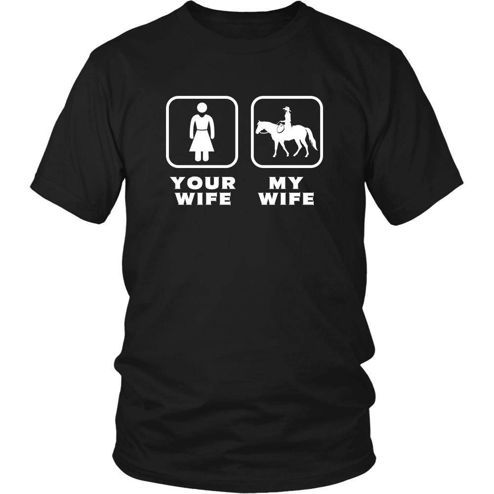 Horse Riding - Your wife My wife - Father's Day Hobby Shirt-T-shirt-Teelime | shirts-hoodies-mugs