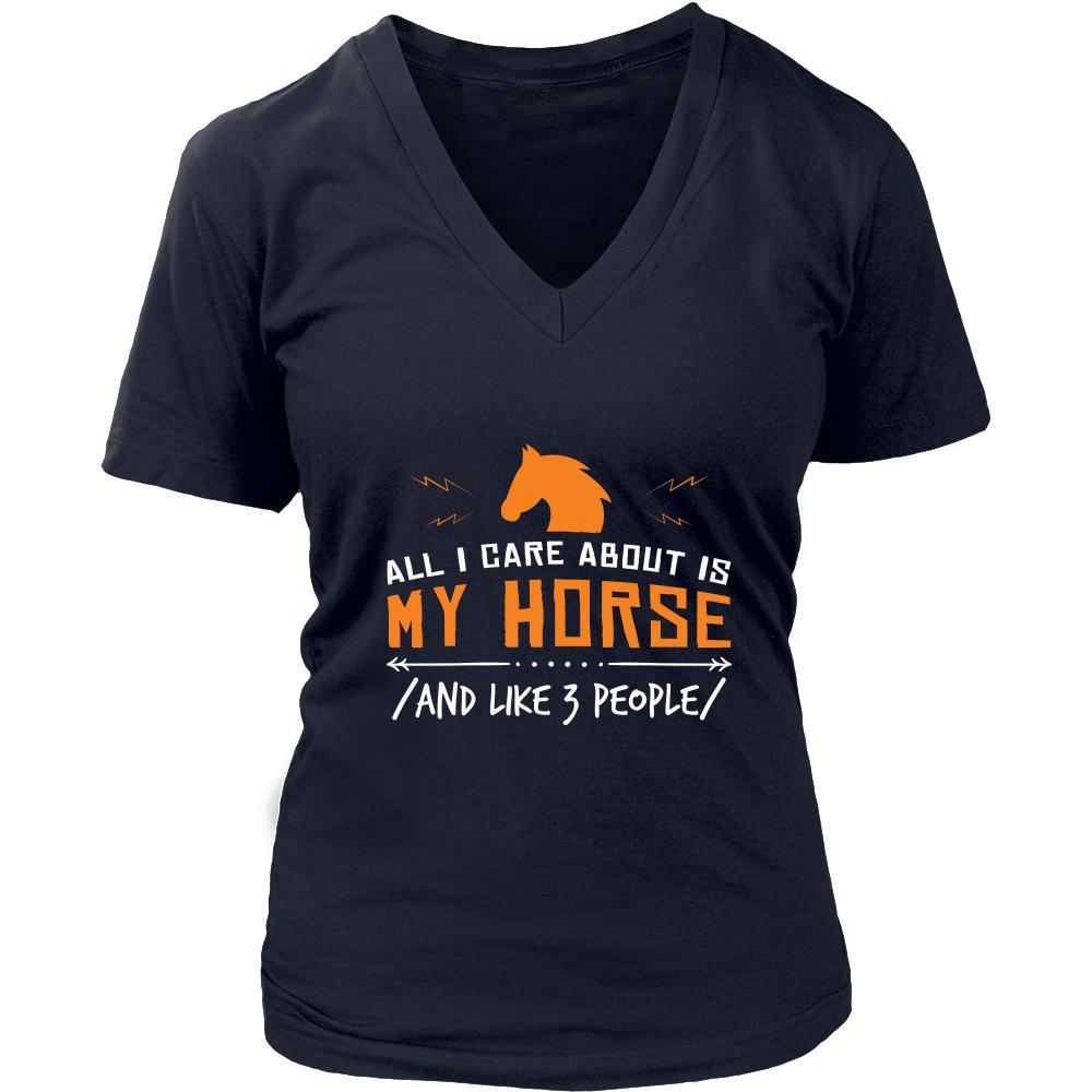 Horse Shirt - All I Care About - Animal Lover Gift-T-shirt-Teelime | shirts-hoodies-mugs