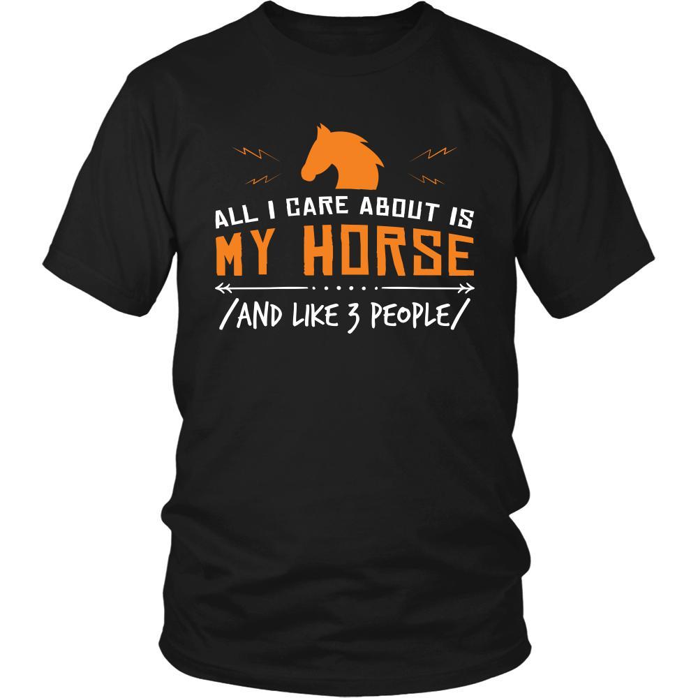 Horse Shirt - All I Care About - Animal Lover Gift-T-shirt-Teelime | shirts-hoodies-mugs