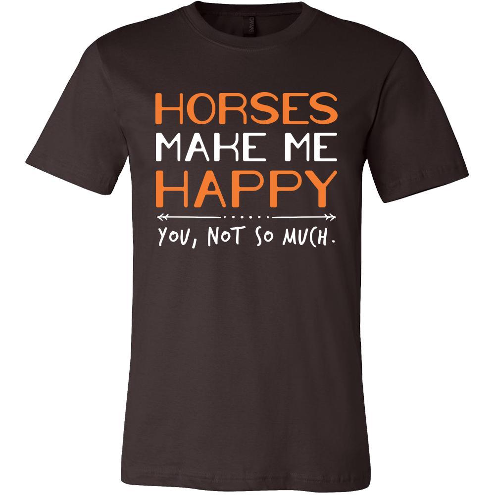 Horse Shirt - Horses Make Me Happy - Animal Lover Gift-T-shirt-Teelime | shirts-hoodies-mugs
