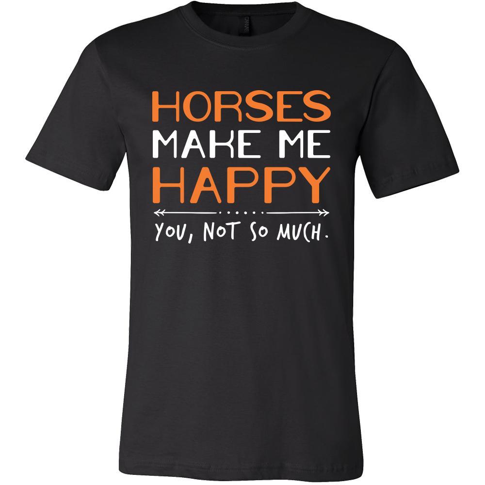 Horse Shirt - Horses Make Me Happy - Animal Lover Gift-T-shirt-Teelime | shirts-hoodies-mugs