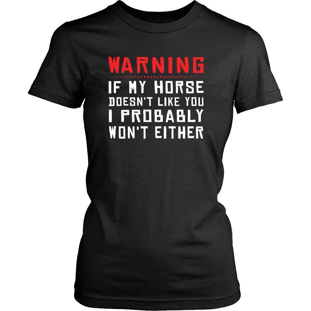 Horse Shirt - Warning - Animal Lover Gift-T-shirt-Teelime | shirts-hoodies-mugs