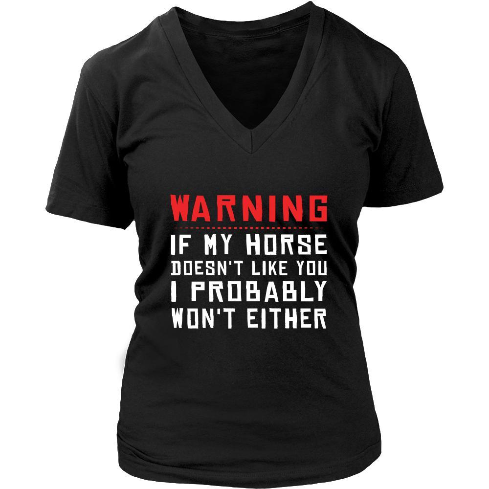 Horse Shirt - Warning - Animal Lover Gift-T-shirt-Teelime | shirts-hoodies-mugs
