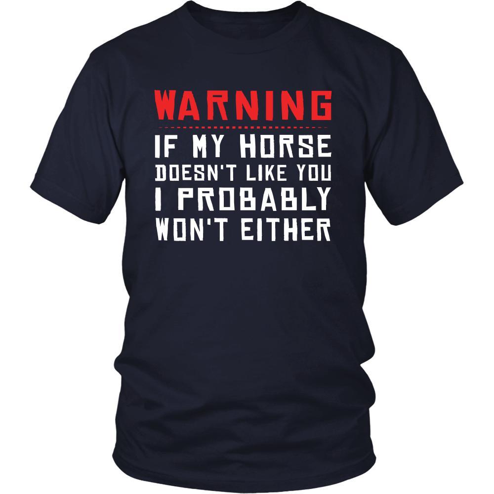 Horse Shirt - Warning - Animal Lover Gift-T-shirt-Teelime | shirts-hoodies-mugs