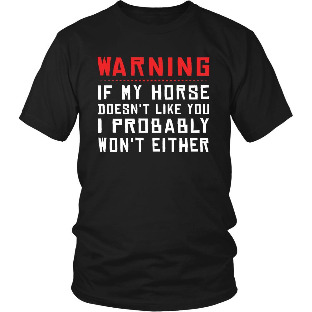 Horse Shirt - Warning - Animal Lover Gift-T-shirt-Teelime | shirts-hoodies-mugs