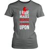 Horse T Shirt - I ride Horses because punching people is frowned upon-T-shirt-Teelime | shirts-hoodies-mugs