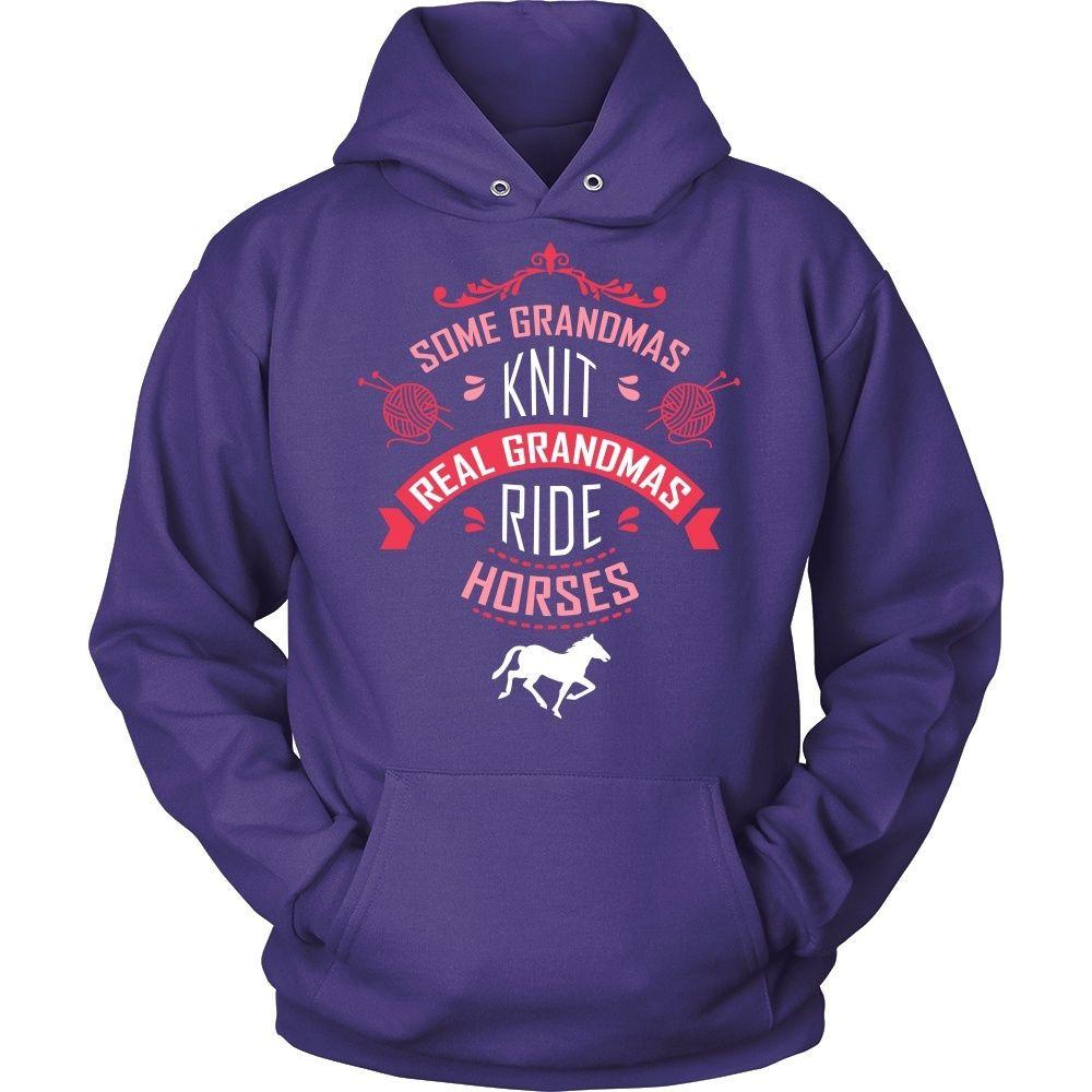 Horse T Shirt - Some Grandmas knit Real Grandmas ride-T-shirt-Teelime | shirts-hoodies-mugs