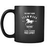 Horses/ equestrian you don't know teamwork until your partner is a 1200 pound free spirit 11oz Black Mug-Drinkware-Teelime | shirts-hoodies-mugs