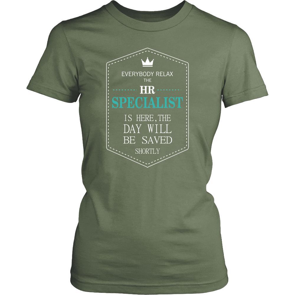 HR specialist Shirt - Everyone relax the HR specialist is here, the day will be save shortly - Profession Gift-T-shirt-Teelime | shirts-hoodies-mugs