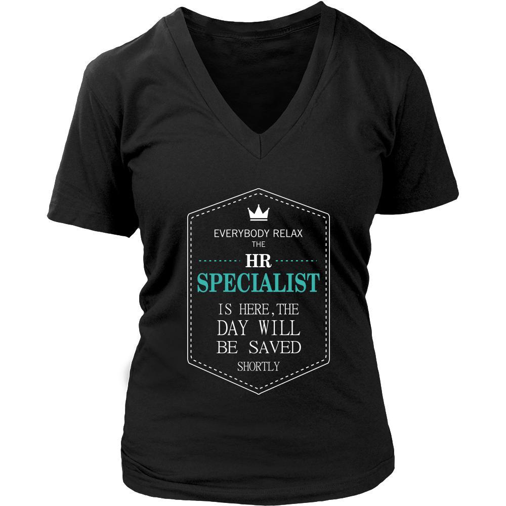 HR specialist Shirt - Everyone relax the HR specialist is here, the day will be save shortly - Profession Gift-T-shirt-Teelime | shirts-hoodies-mugs