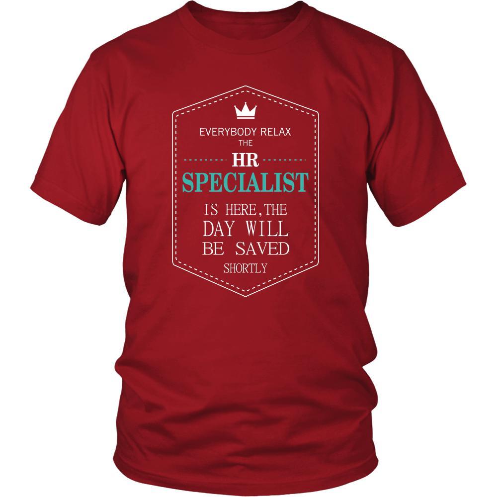 HR specialist Shirt - Everyone relax the HR specialist is here, the day will be save shortly - Profession Gift-T-shirt-Teelime | shirts-hoodies-mugs