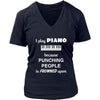 I play Piano because punching people is frowned upon T-shirt-T-shirt-Teelime | shirts-hoodies-mugs