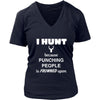 Hunting - I hunt because punching people is frowned upon - Hunter Hobby Shirt-T-shirt-Teelime | shirts-hoodies-mugs