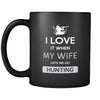 Hunting - I love it when my wife lets me go Hunting - 11oz Black Mug-Drinkware-Teelime | shirts-hoodies-mugs