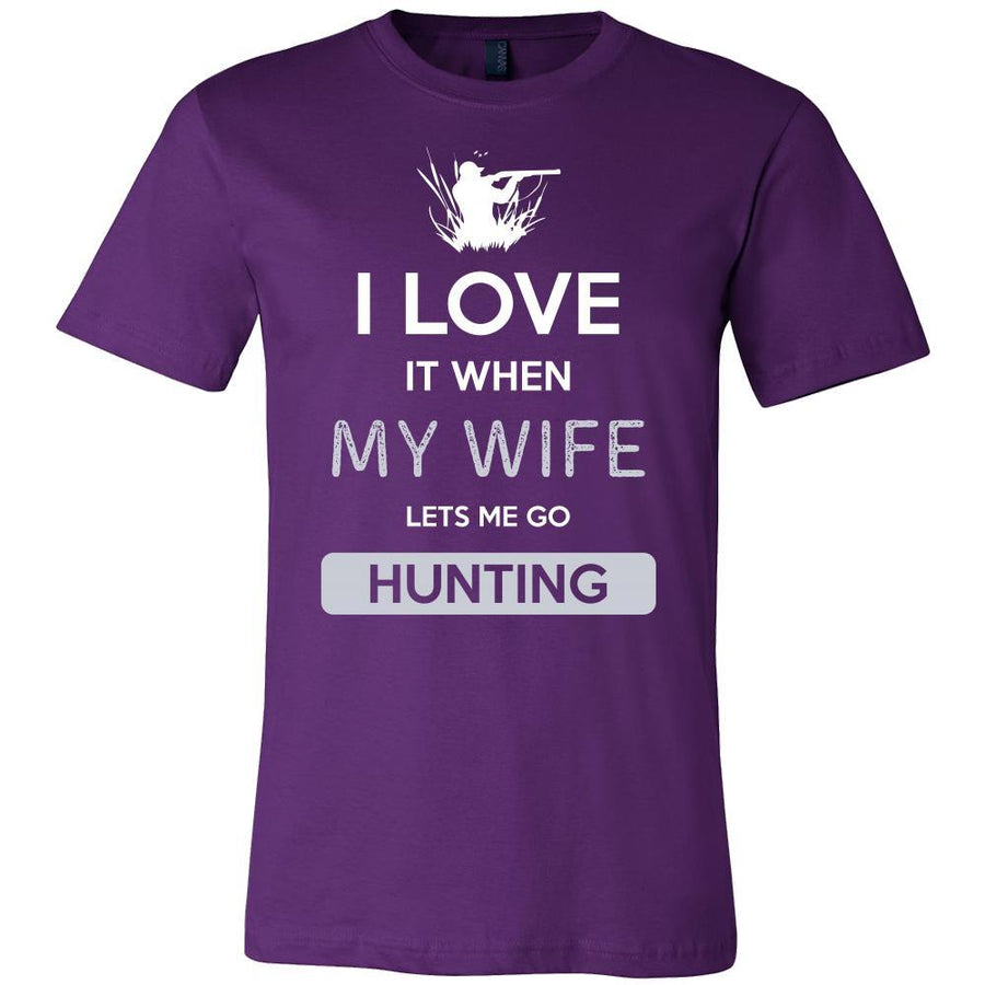 Hunting Shirt - I love it when my wife lets me go Hunting - Hobby Gift-T-shirt-Teelime | shirts-hoodies-mugs