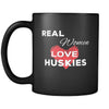Husky Real Women Love Huskies 11oz Black Mug-Drinkware-Teelime | shirts-hoodies-mugs