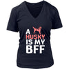 Husky Shirt - a Husky is my bff- Dog Lover Gift-T-shirt-Teelime | shirts-hoodies-mugs