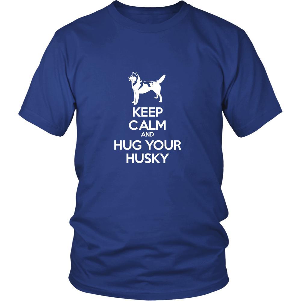 Husky Shirt - Keep Calm and Hug Your Husky- Dog Lover Gift-T-shirt-Teelime | shirts-hoodies-mugs