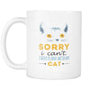 I Can't I Have Plans With My Cat mug - cats funny cup (11oz) White-Drinkware-Teelime | shirts-hoodies-mugs