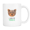 I love my Yorkie mug - dogs cup dogs gifts funny dog mug (11oz) White-Drinkware-Teelime | shirts-hoodies-mugs