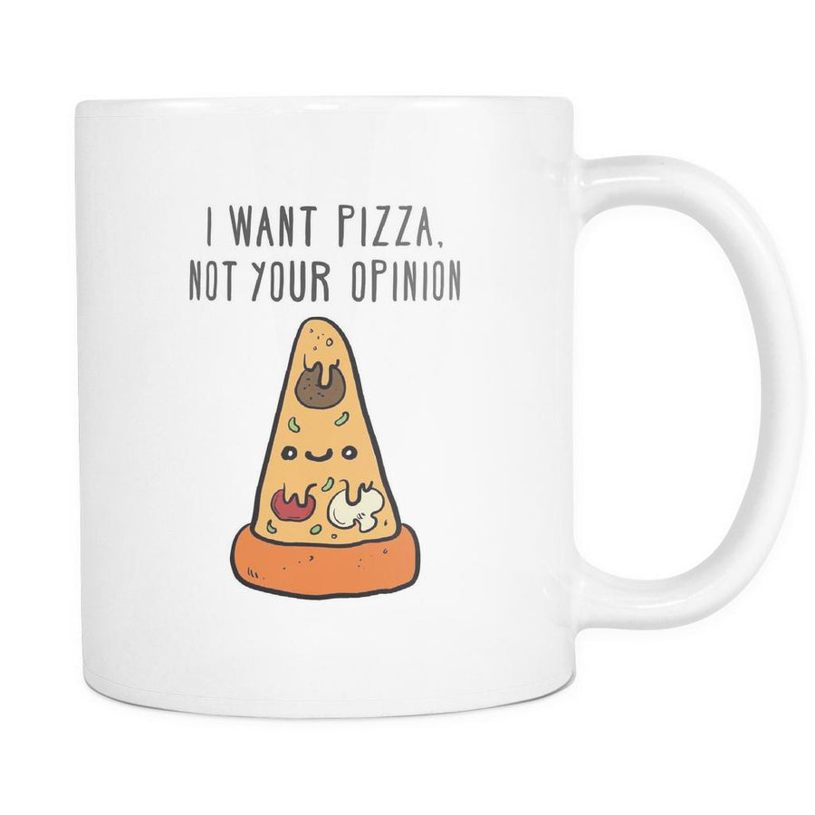 I want pizza mug - Mug Funny Funny Coffee Mugs (11oz) White-Drinkware-Teelime | shirts-hoodies-mugs