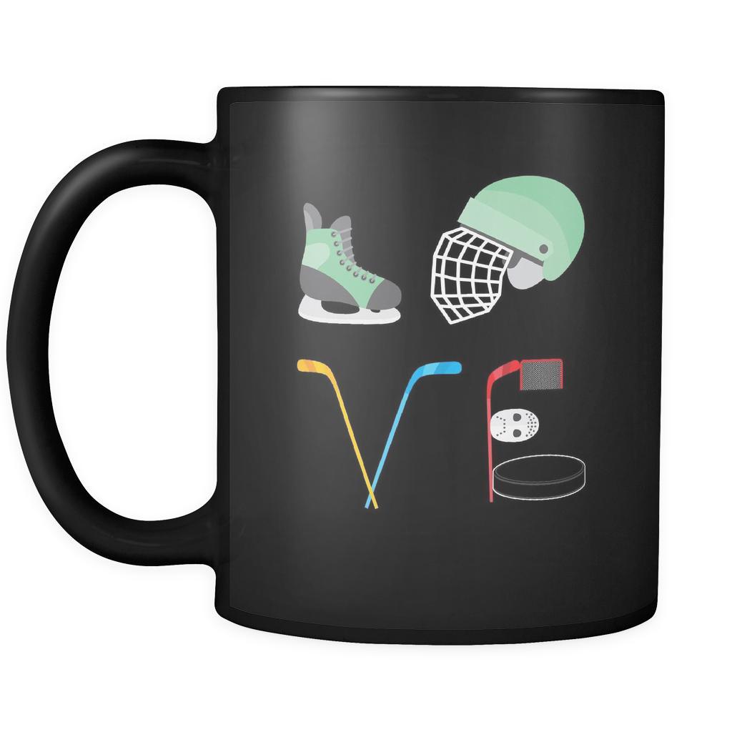 Ice Hockey - LOVE Ice Hockey  - 11oz Black Mug