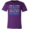 Ice Hockey Shirt - Sorry If I Looked Interested, I think about Ice Hockey - Sport Gift-T-shirt-Teelime | shirts-hoodies-mugs